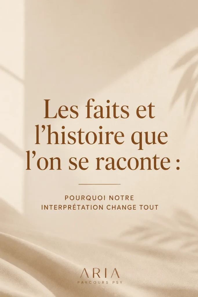 Les faits et l'histoire racontée - aria parcours psy