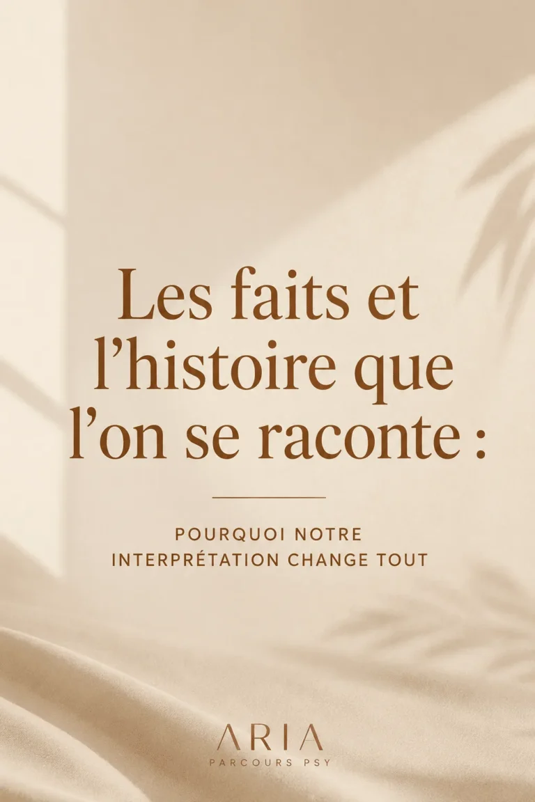 Les faits et l'histoire racontée - aria parcours psy