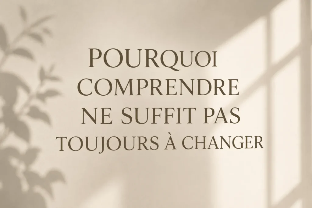 Illustration de l'article « Pourquoi comprendre ne suffit pas toujours à changer » sur l'observation, l'expérimentation et le changement en psychologie.
