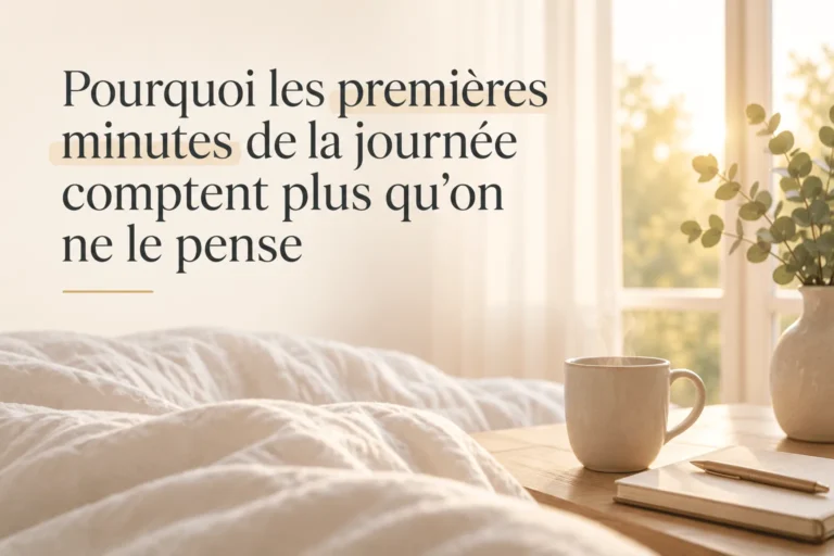 Pourquoi les premières minutes de la journée comptent plus qu'on ne le pense