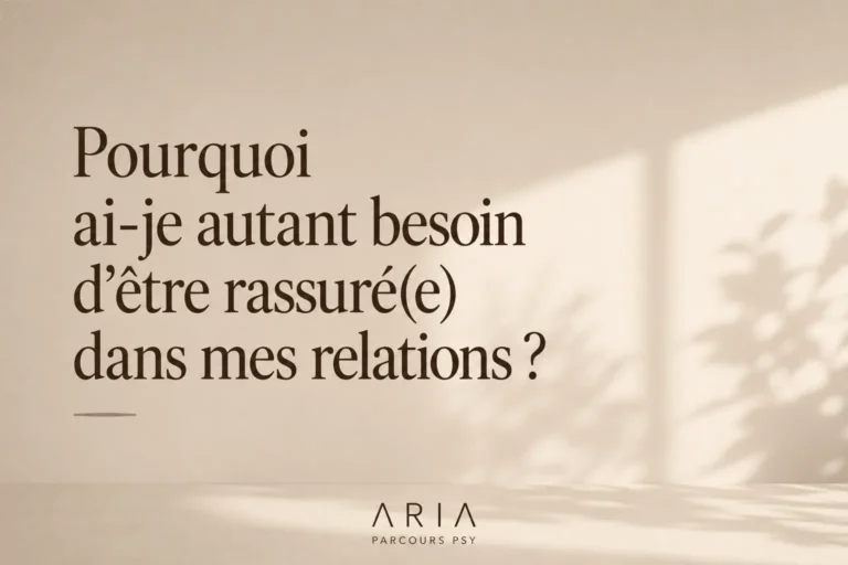 illustration article Pourquoi ai-je besoin d’être rassuré(e) ? Aria parcours psy