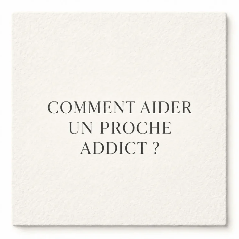 COMMENT AIDER UN PROCHE ADDICT ?