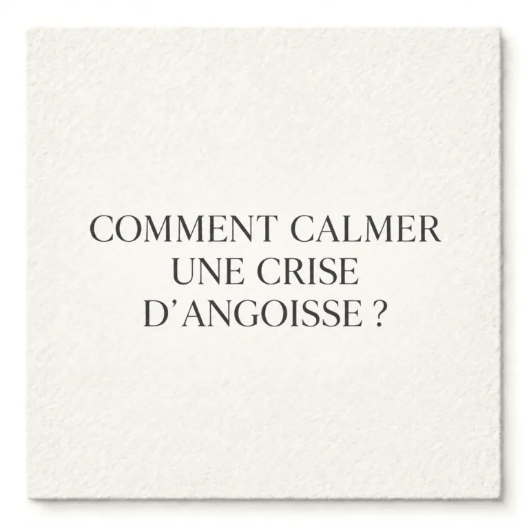 Comment calmer une crise d’angoisse ?